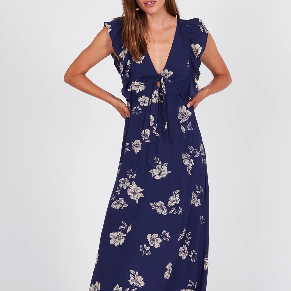 AmuseSociety Carolina Dress - moonlight navy - Size Small